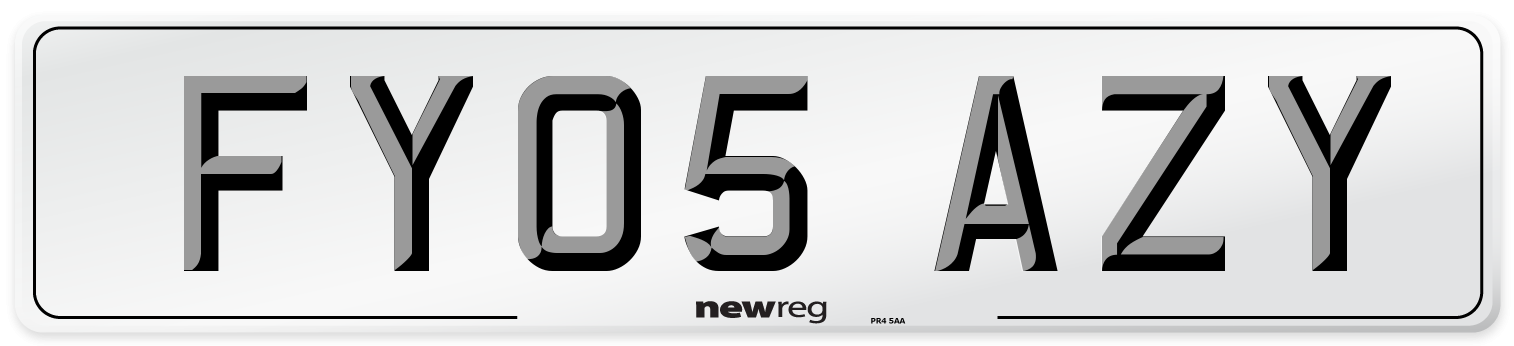 FY05 AZY Number Plate from New Reg